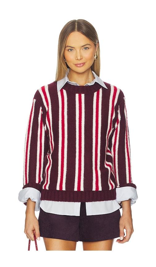 Maude Club Drew Sweater in Burgundy by MAUDE CLUB