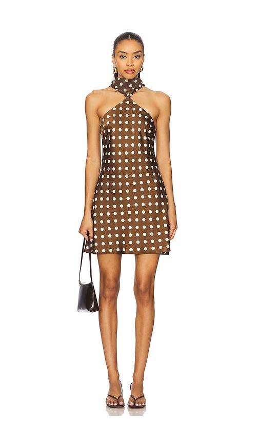 Maude Club Hendrix Dress in Brown by MAUDE CLUB