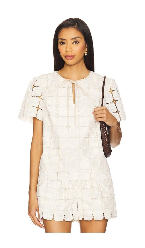 Maude Club Mila Top in Beige by MAUDE CLUB