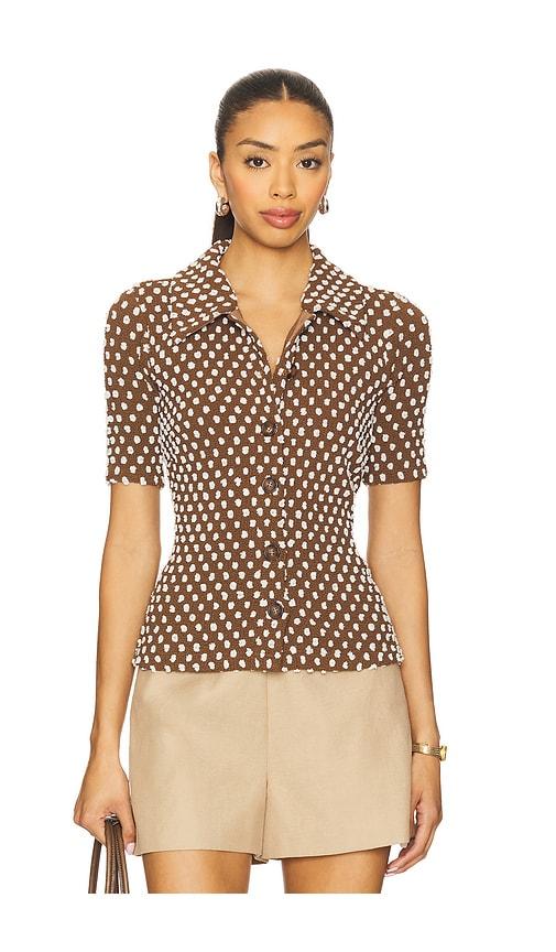 Maude Club Teddy Top in Brown by MAUDE CLUB