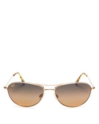 Baby Beach Polarized Brow Bar Aviator Sunglasses by MAUI JIM