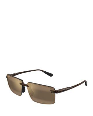 Laulima Rimless Rectangular Sunglasses by MAUI JIM
