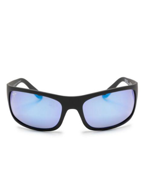 mirrored rectangle-frame sunglasses by MAUI JIM