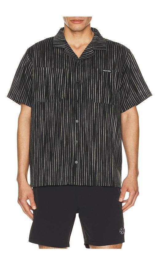 Maui and Sons Ashline Short Sleeve Shirt in Black by MAUI&SONS