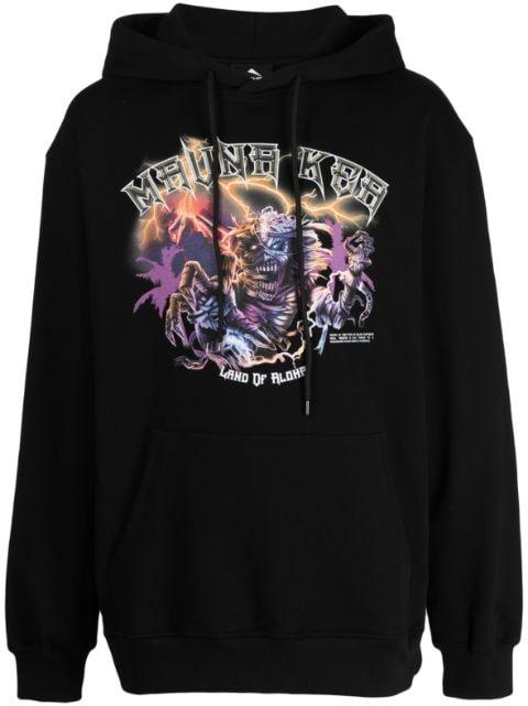 logo-print cotton hoodie by MAUNA KEA