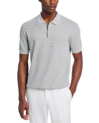Chevron Quarter Zip Knit Polo Shirt by MAURIZIO BALDASSARI