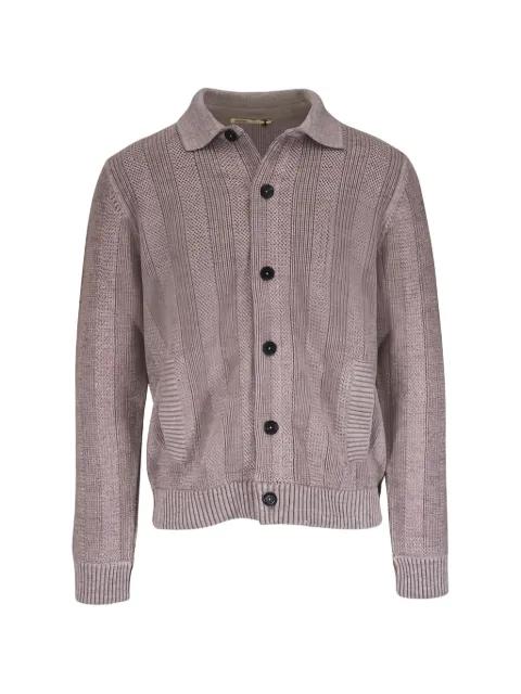 buttoned textured cardigan by MAURIZIO BALDASSARI