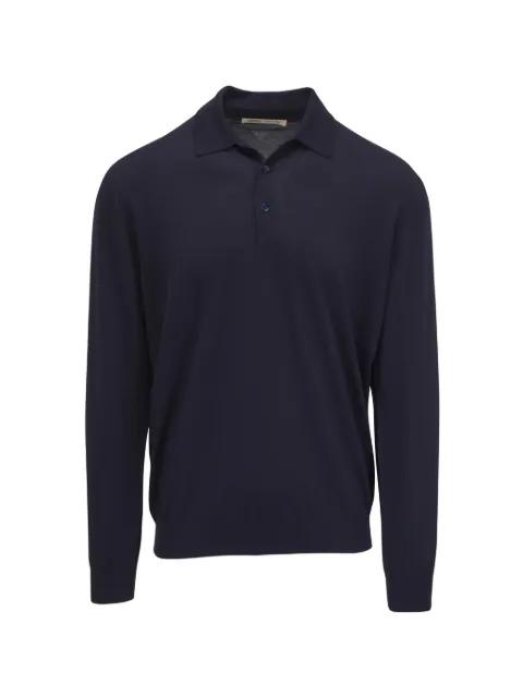 point collar ribbed polo shirt by MAURIZIO BALDASSARI