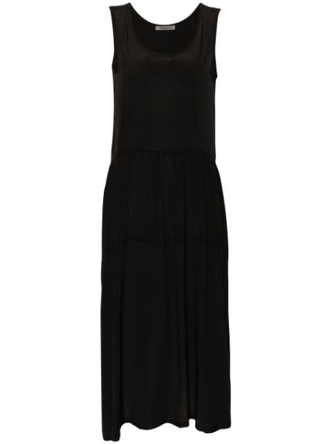crepe flared maxi dress by MAURIZIO MYKONOS
