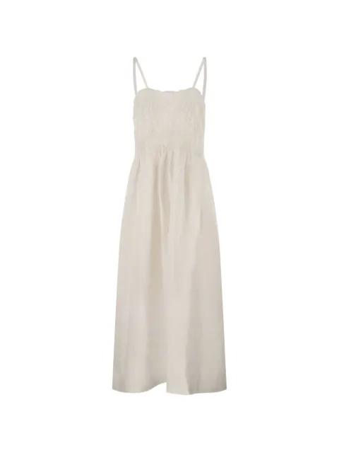 embroidered tiered midi dress by MAURIZIO MYKONOS