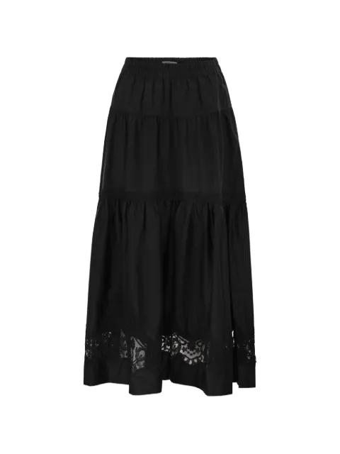 embroidered tiered skirt by MAURIZIO MYKONOS