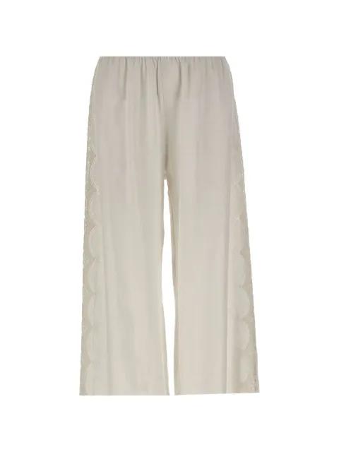 lace embroidered trousers by MAURIZIO MYKONOS