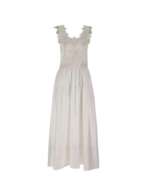 lace-insert maxi dress by MAURIZIO MYKONOS