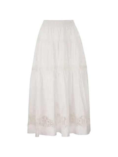 tiered embroidered skirt by MAURIZIO MYKONOS
