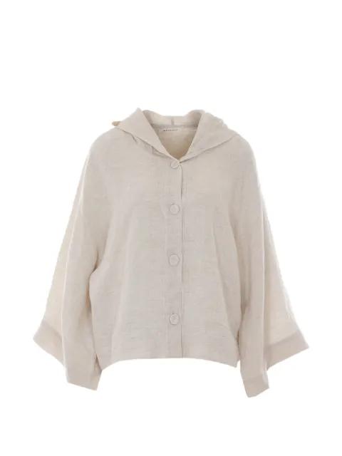 floral-embroidery asymmetric jacket by MAURIZIO PECORARO