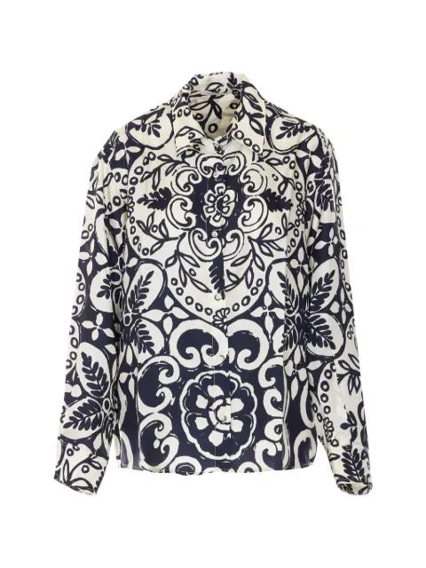 printed long-sleeved shirt by MAURIZIO PECORARO