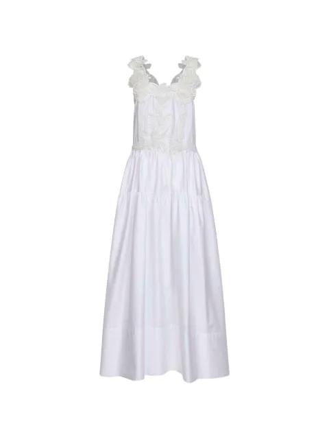 lace-trim embroidered mid8 dress by MAURIZIO