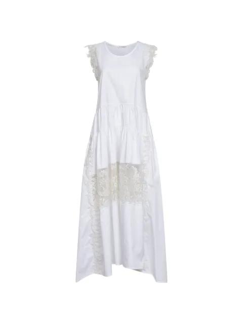 lace-trim tiered maxi dress by MAURIZIO