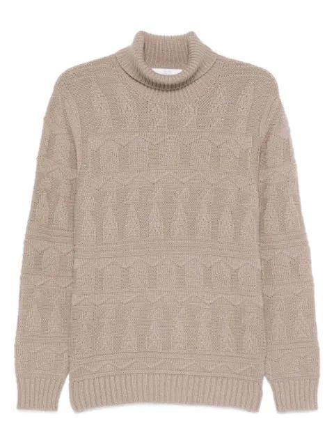 cable-knit turtleneck sweater by MAURO OTTAVIANI