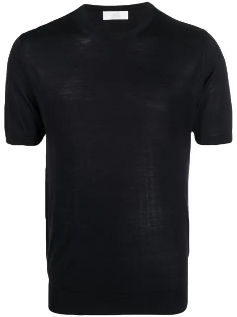 round-neck silk T-shirt by MAURO OTTAVIANI
