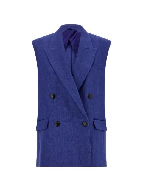 Aia double-breasted peak-lapels waistcoat by MAX MARA