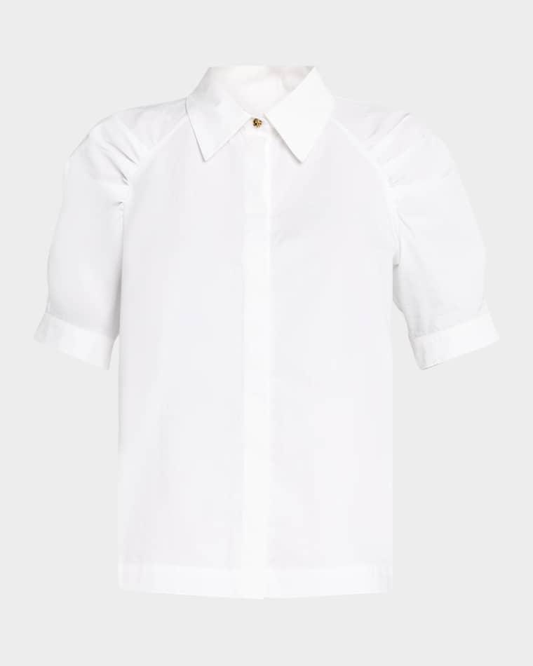 Amore Puff-Sleeve Cotton Poplin Shirt by MAX MARA