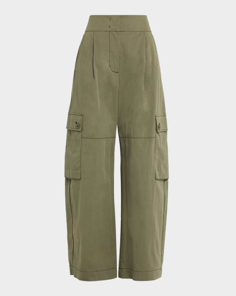 Barrel-Leg Gabardine Cargo Pants by MAX MARA
