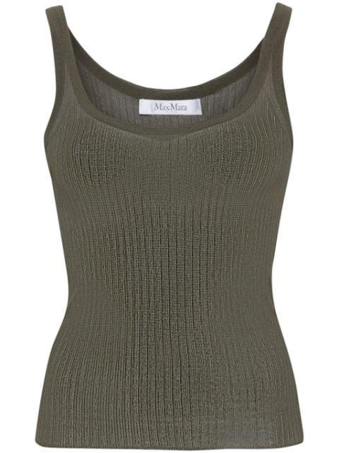 Bastia ribbed silk top by MAX MARA
