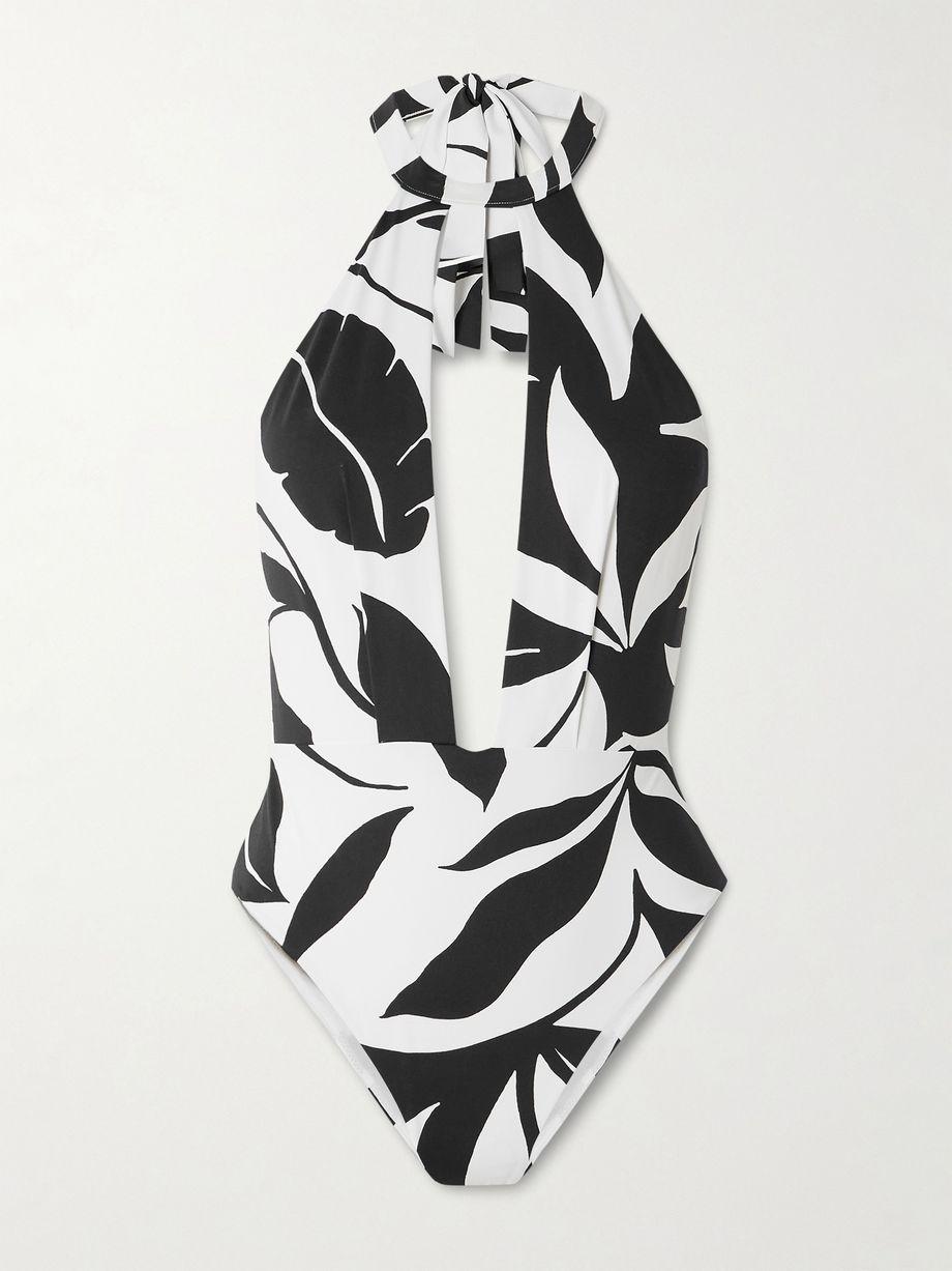 Beachwear Printed halterneck swimsuit by MAX MARA