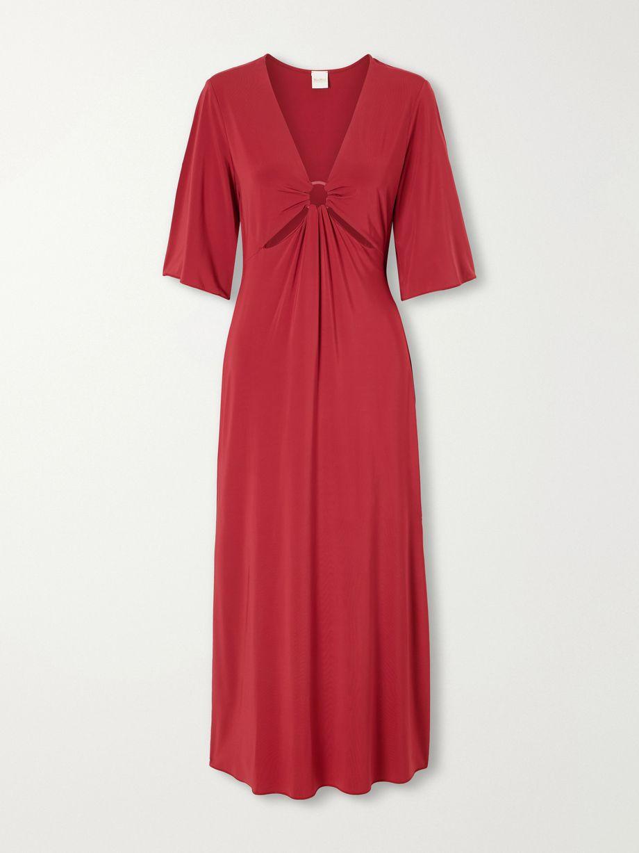Beachwear Ruched cut-out stretch-jersey maxi dress by MAX MARA