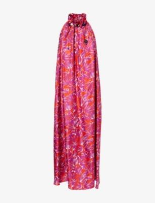 Bead-Embellished Printed Silk Maxi Dress by MAX MARA