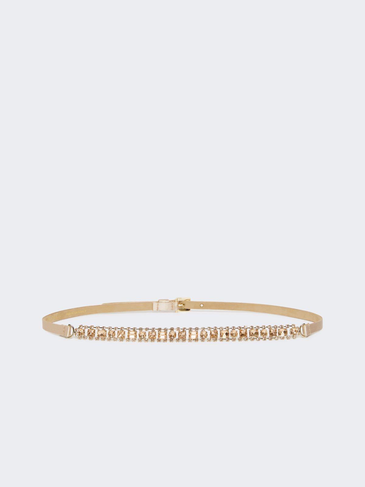 Bejewelled satin belt by MAX MARA