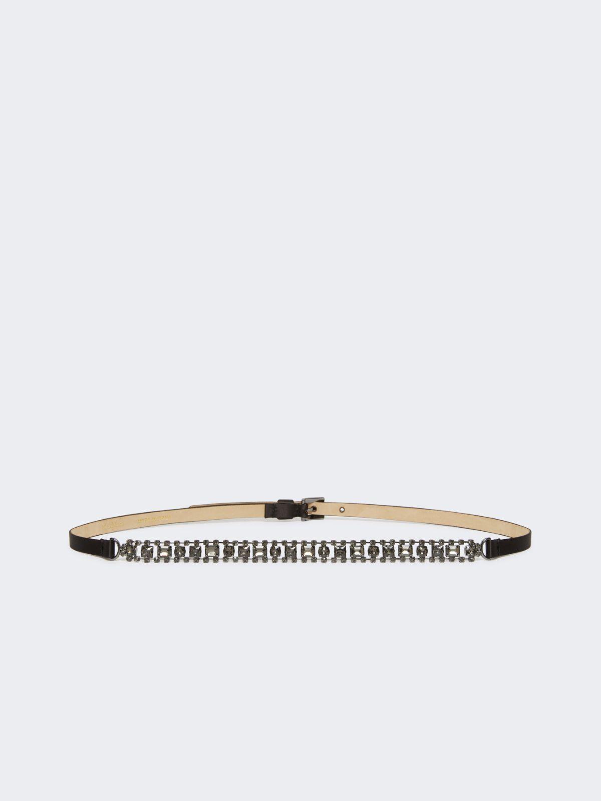 Bejewelled satin belt by MAX MARA