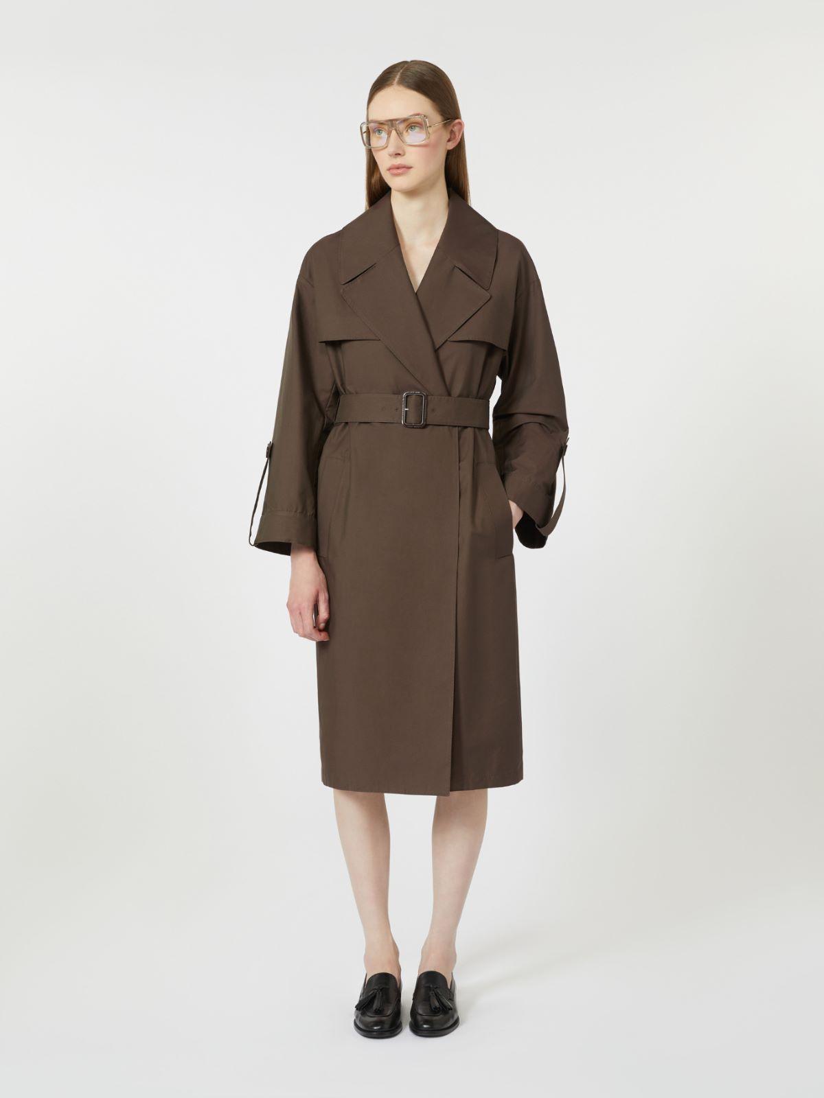 Belted water-repellent twill trench coat by MAX MARA