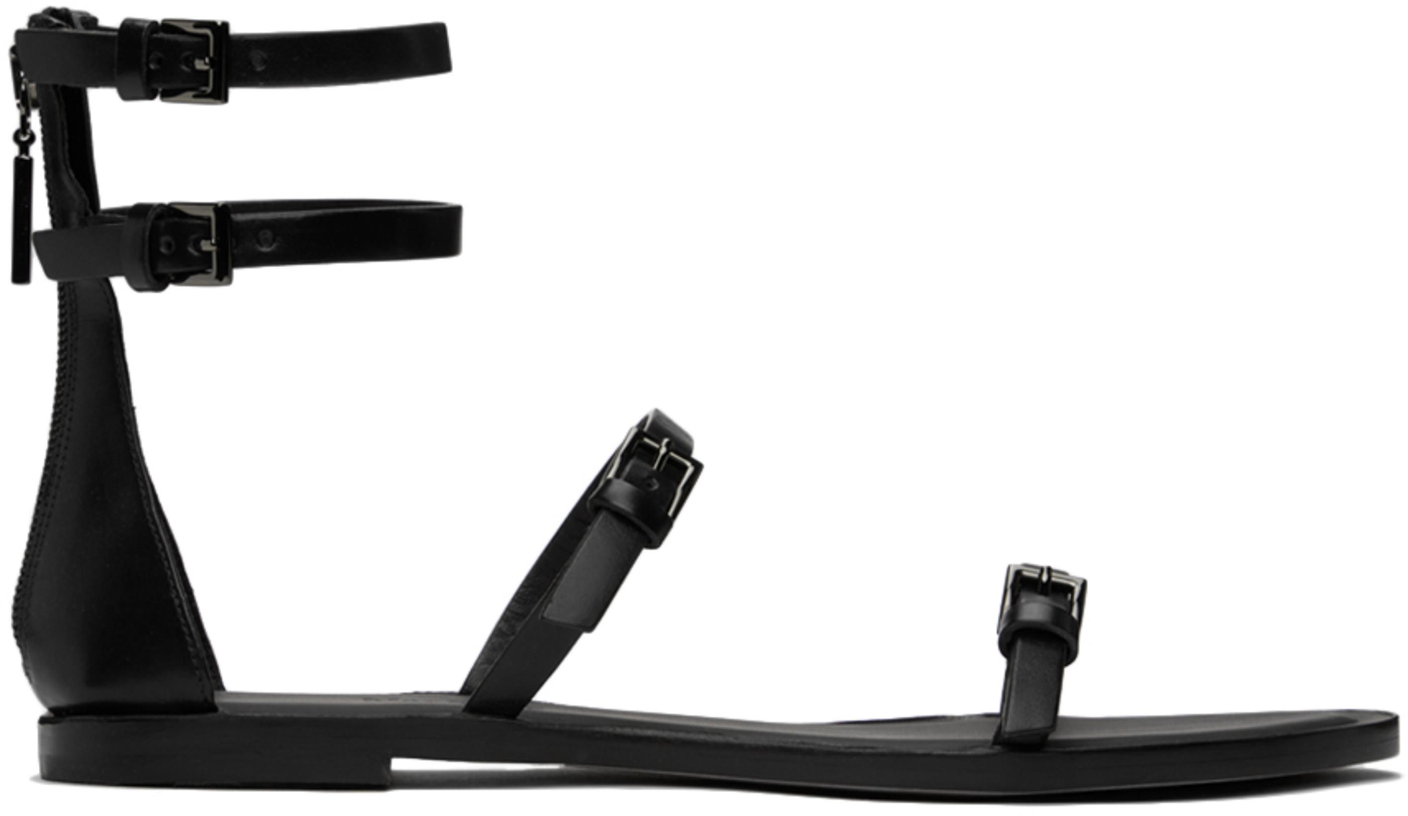Black Evegflat Sandals by MAX MARA