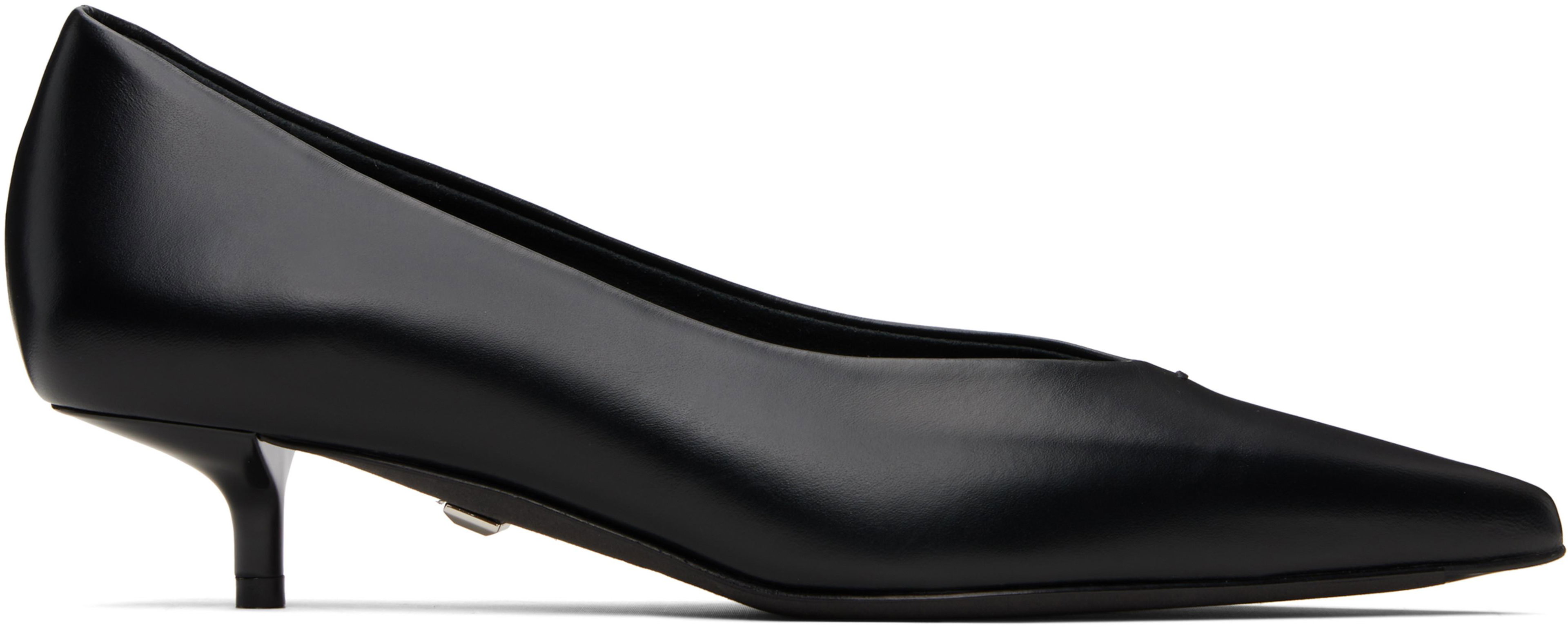 Black Kitten Pump Heels by MAX MARA