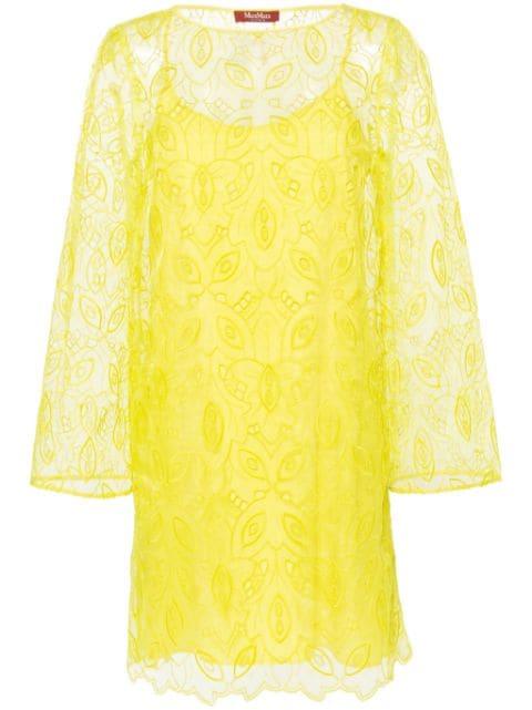 Bracco motif-embroidered midi dress by MAX MARA