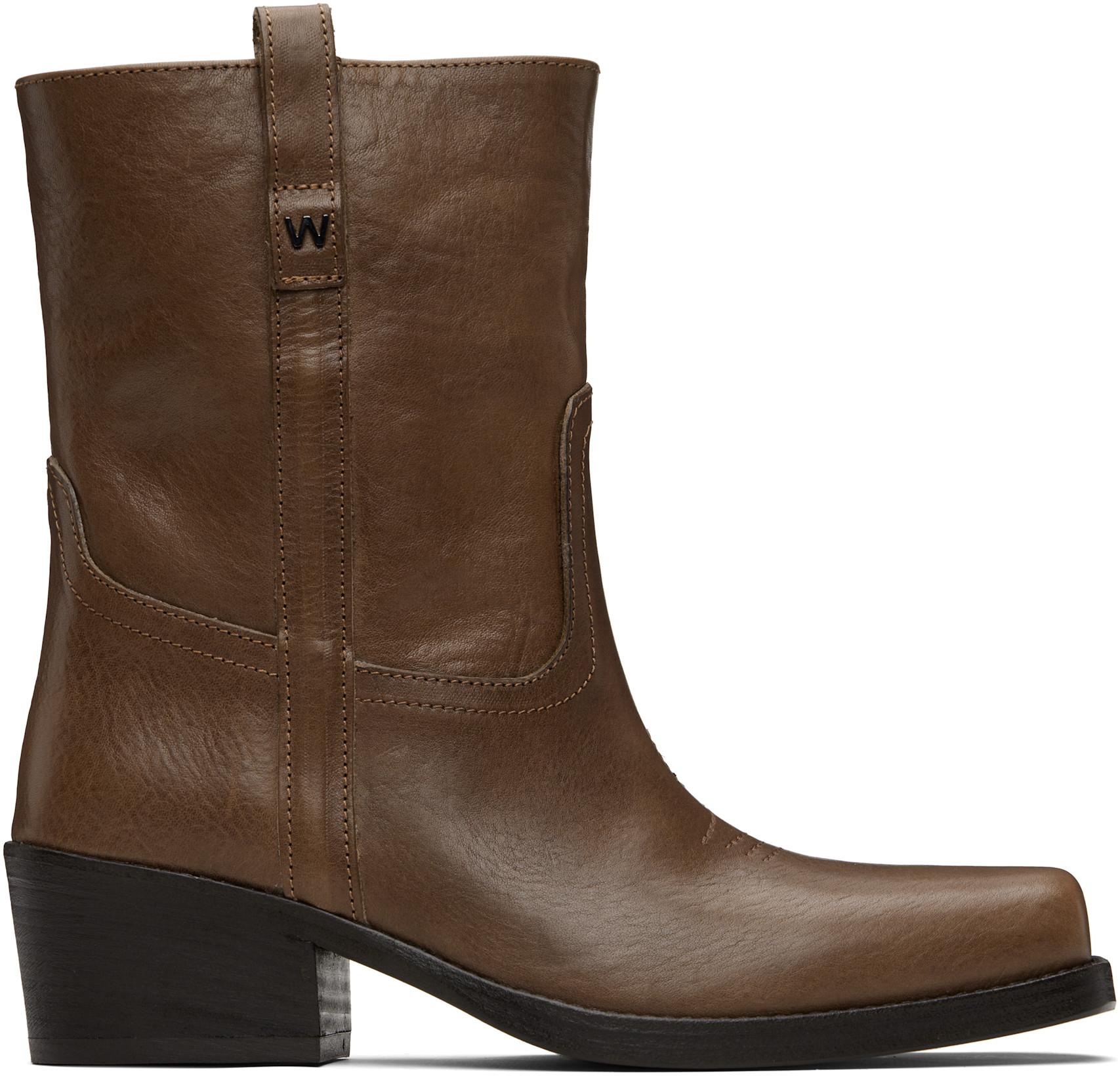 Brown Ranch Boots by MAX MARA
