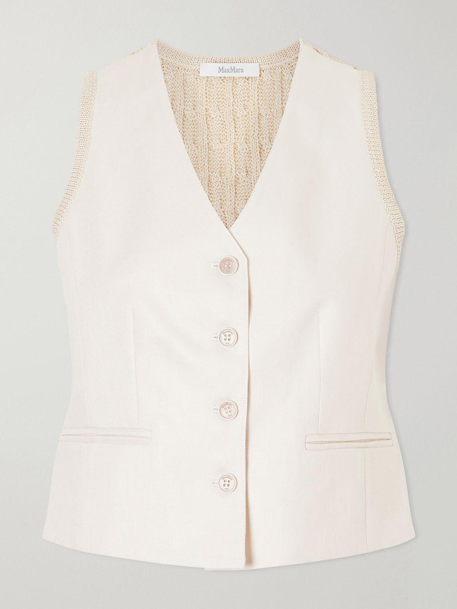 Calibri cable-knit linen vest by MAX MARA