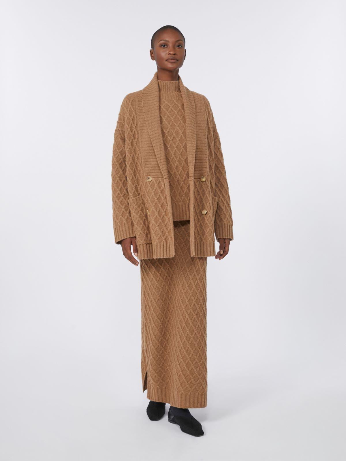 Camel-yarn high-neck jumper by MAX MARA