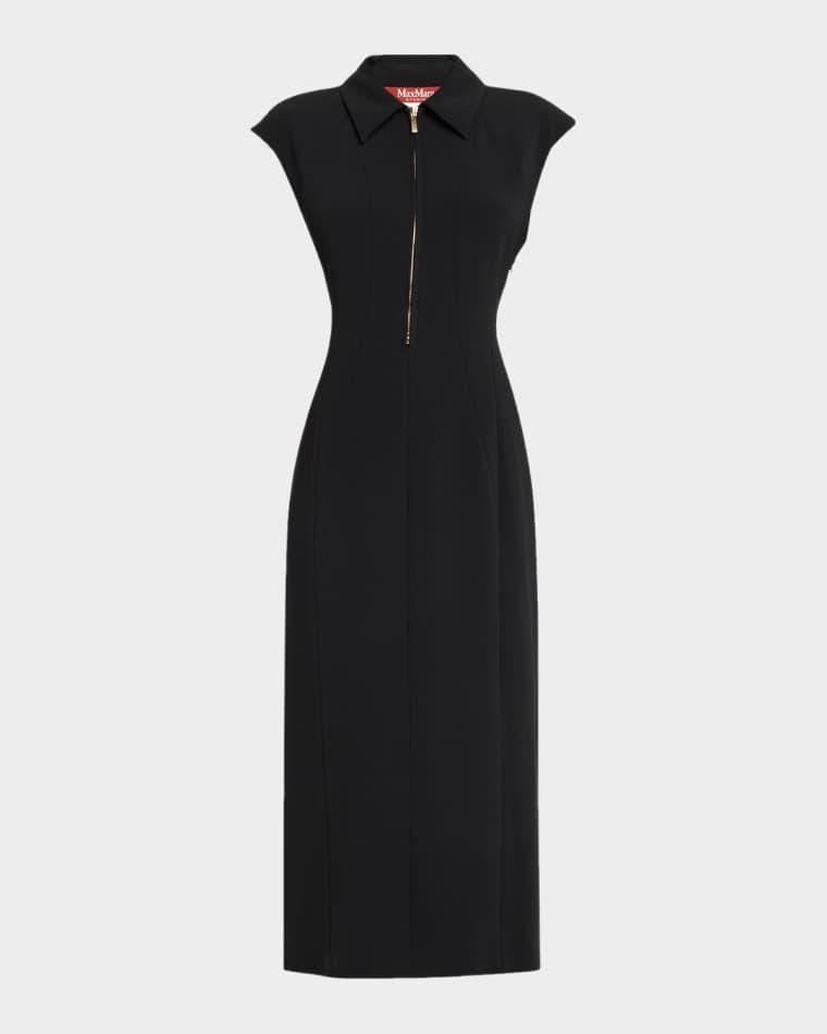 Cap-Sleeve Column Midi Dress by MAX MARA