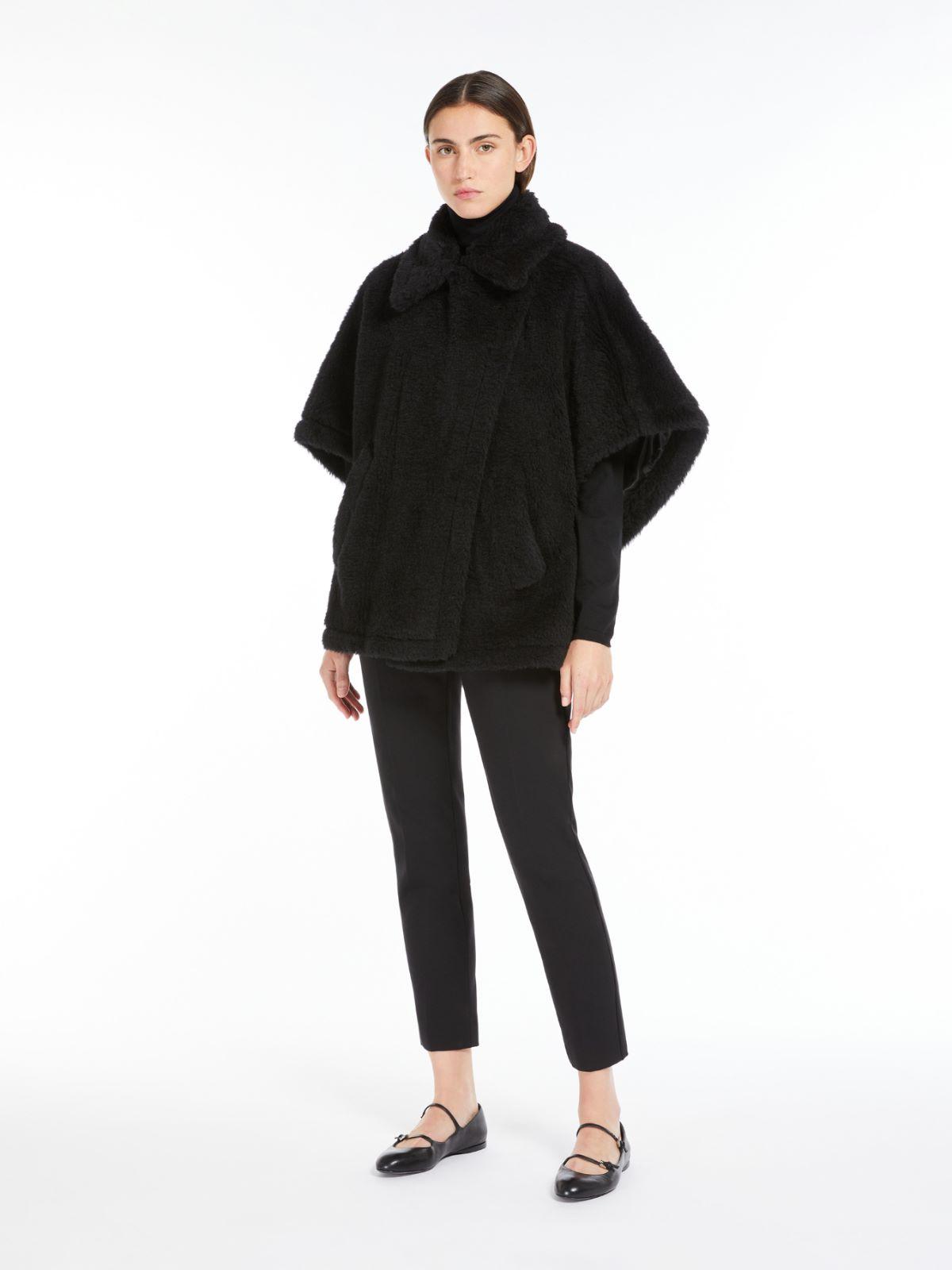 Cape in alpaca and wool Teddy fabric by MAX MARA