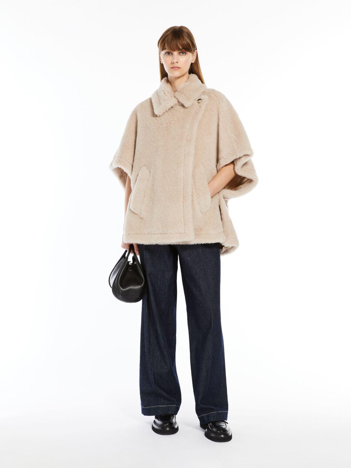 Cape in alpaca and wool Teddy fabric by MAX MARA