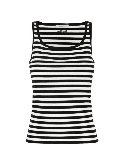 Cippo striped ribbed-knit tank top by MAX MARA
