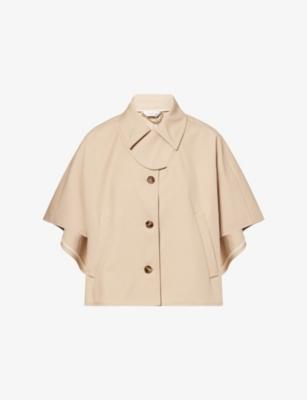 Collared Gabardine Cotton Cape by MAX MARA