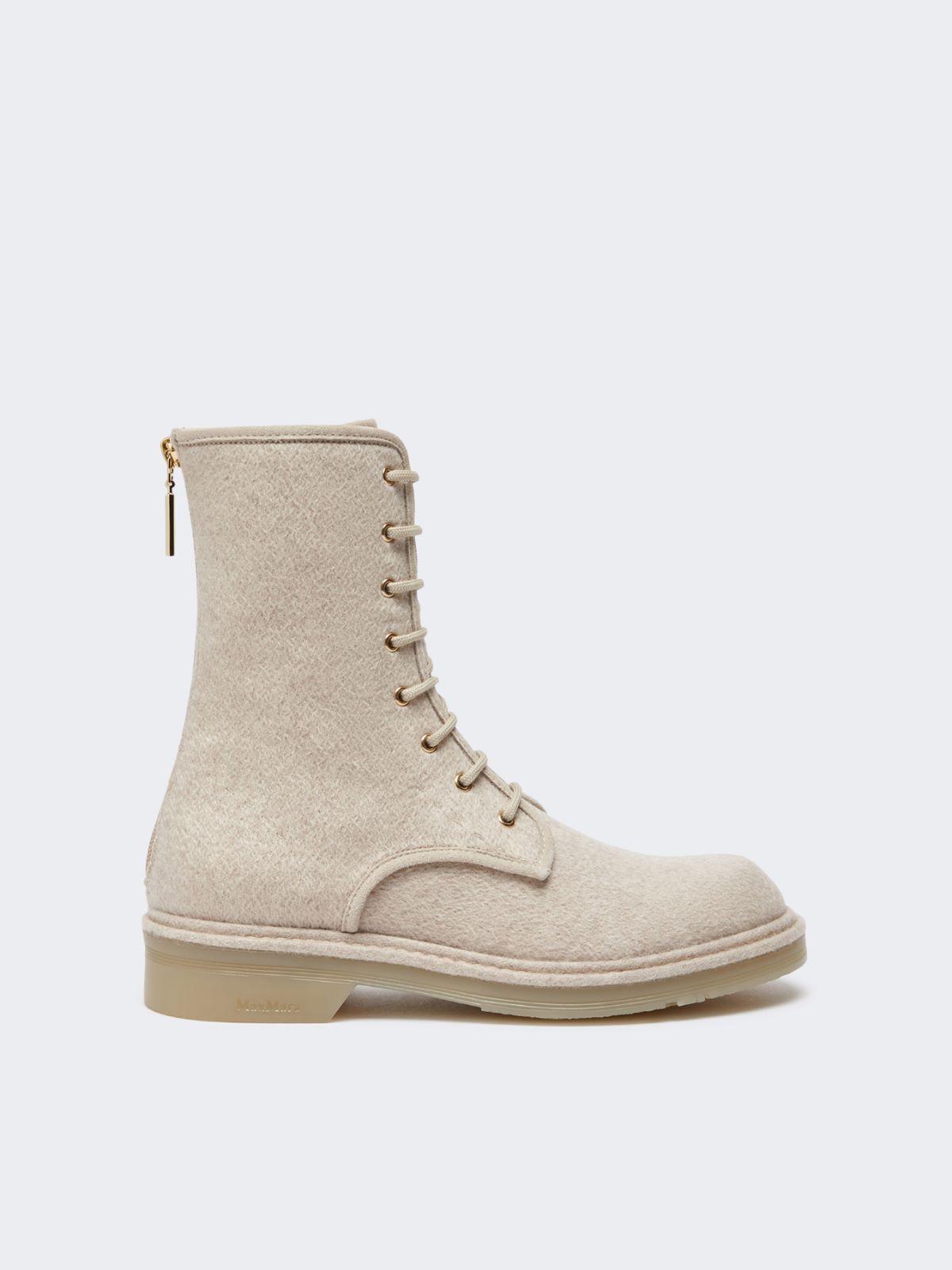 Combat boots in pure cashmere by MAX MARA