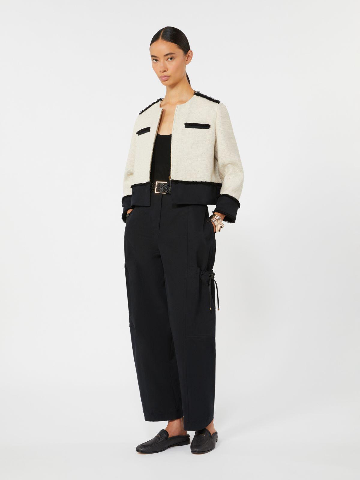 Cotton and linen basketweave jacket by MAX MARA