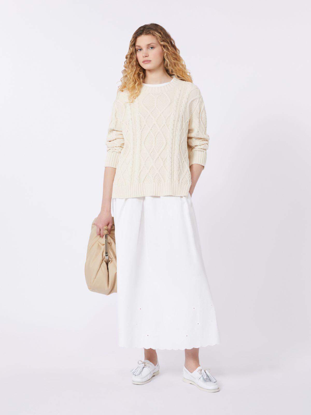 Cotton and linen canvas skirt by MAX MARA