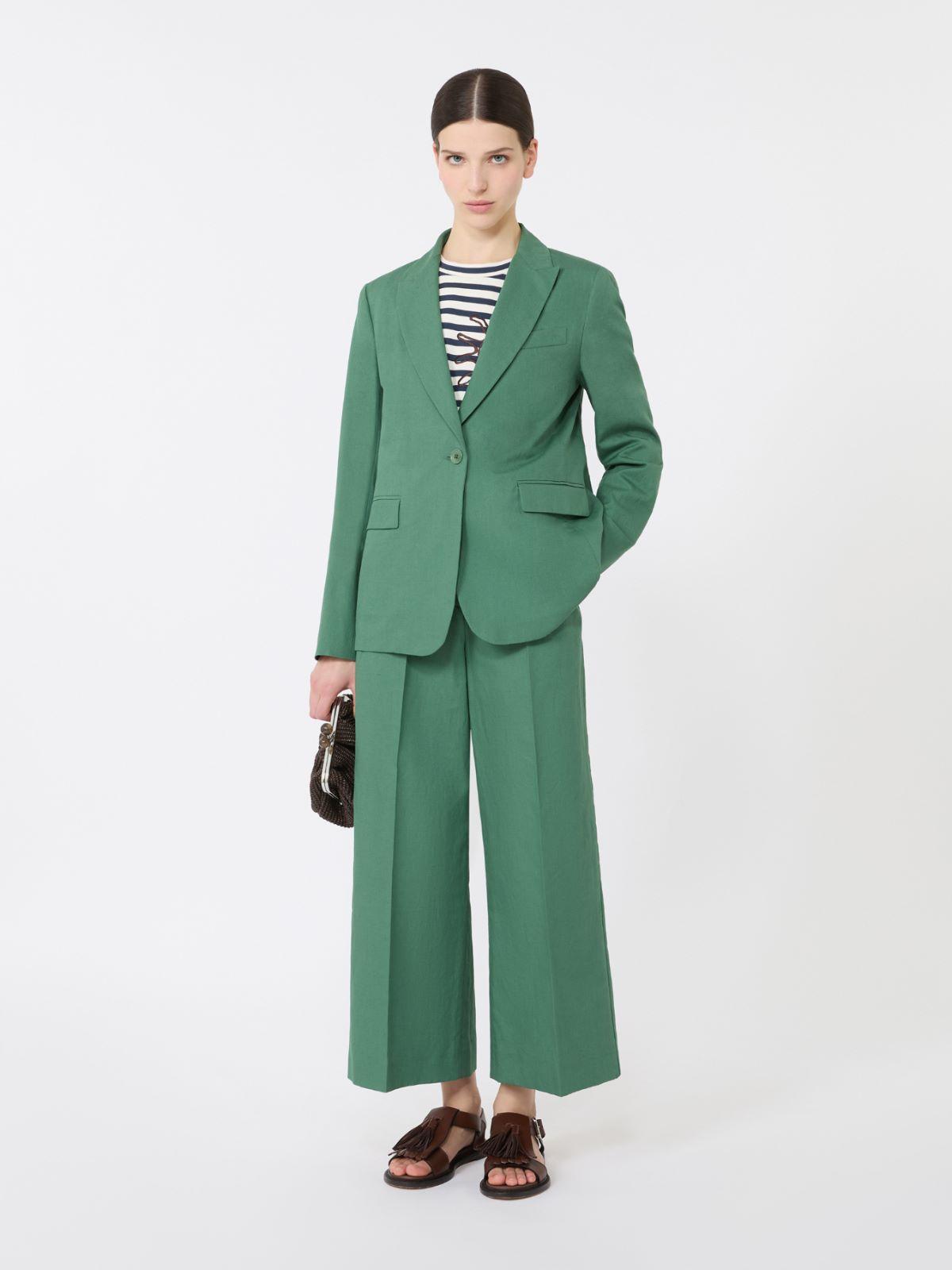 Cotton and linen canvas trousers by MAX MARA