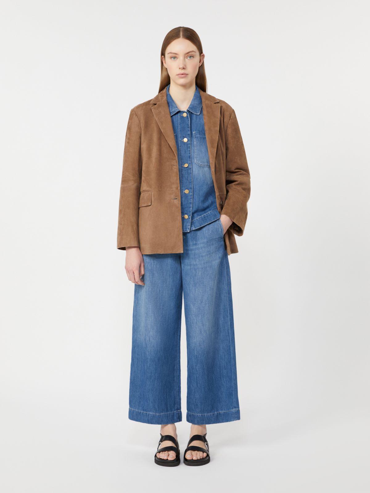 Cotton and linen denim jacket by MAX MARA